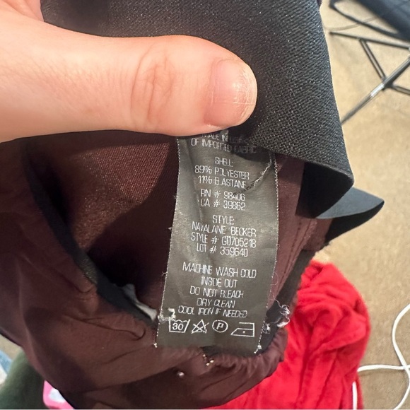 Theory | Plum Purple Slim Leg Dress Pants Elastic Waist Size 8 - Picture 7 of 7